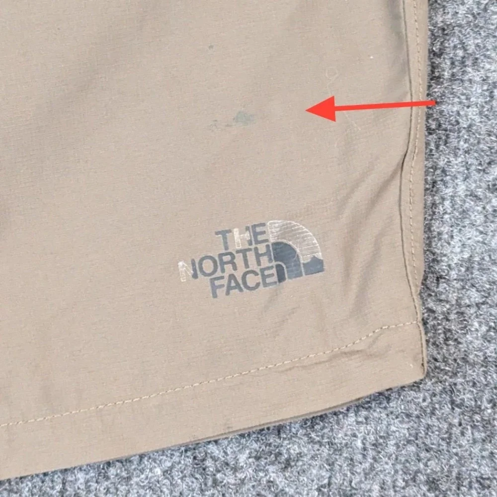 The North Face Mens Khaki Tan Ripstop Hiking Utility Shorts Mens W36